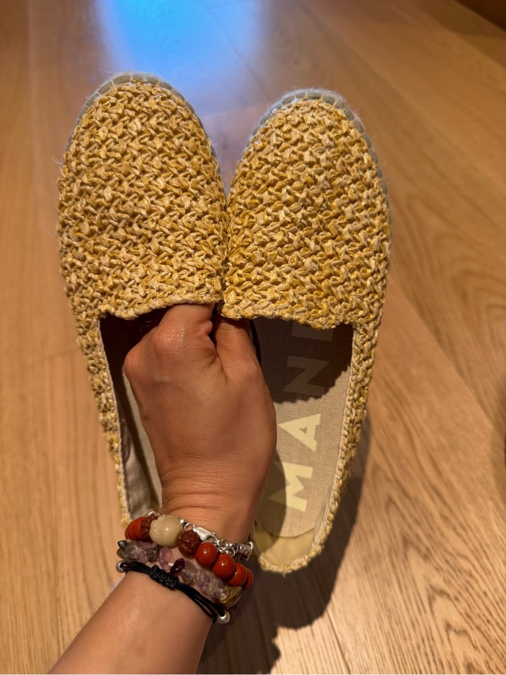 Manebi Woven Espadrille Platform Slip-Ons - Picture 2 of 5